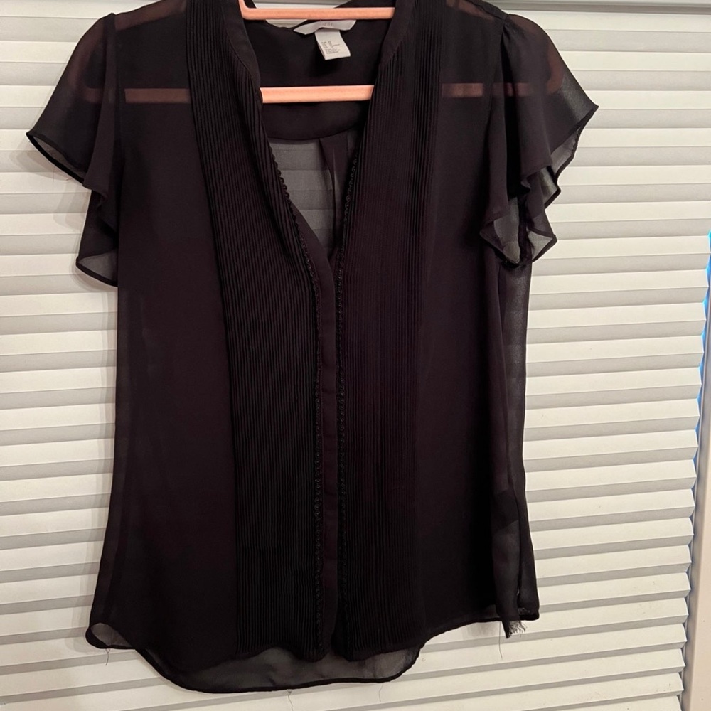 Black H&M blouse size large
